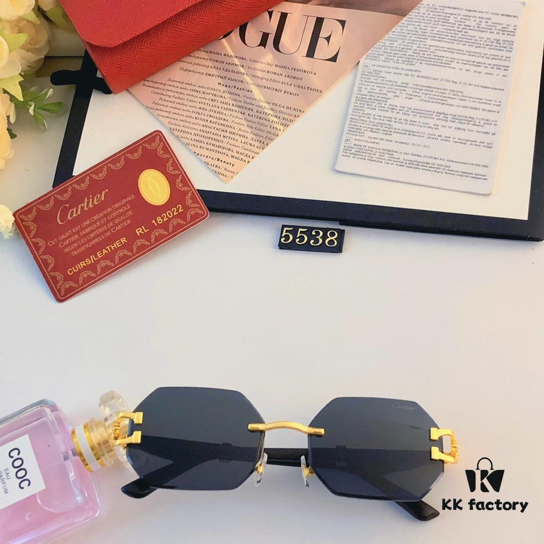6931ac5accd8ab3d7afa0ac7 Cartier* New Style Frameless Panther Decorated Sunglasses, Retro Fashion Unisex Driving Sun Glasses