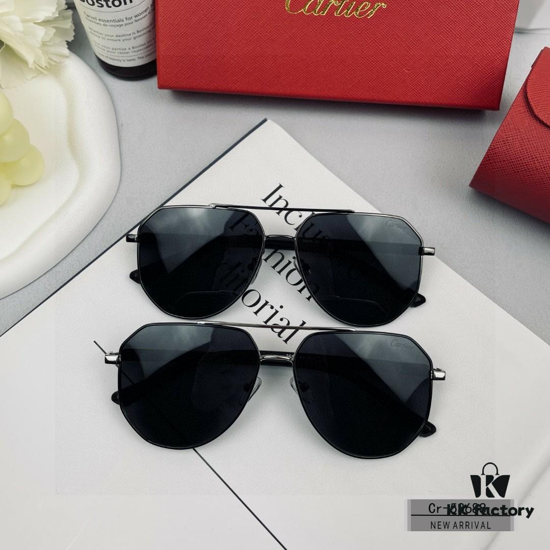 6931ac5dccd8ab3d7afa0af6 Cartier France Men's Sunglasses with Polarized Lenses, Lightweight Metal Frame, Model 53688