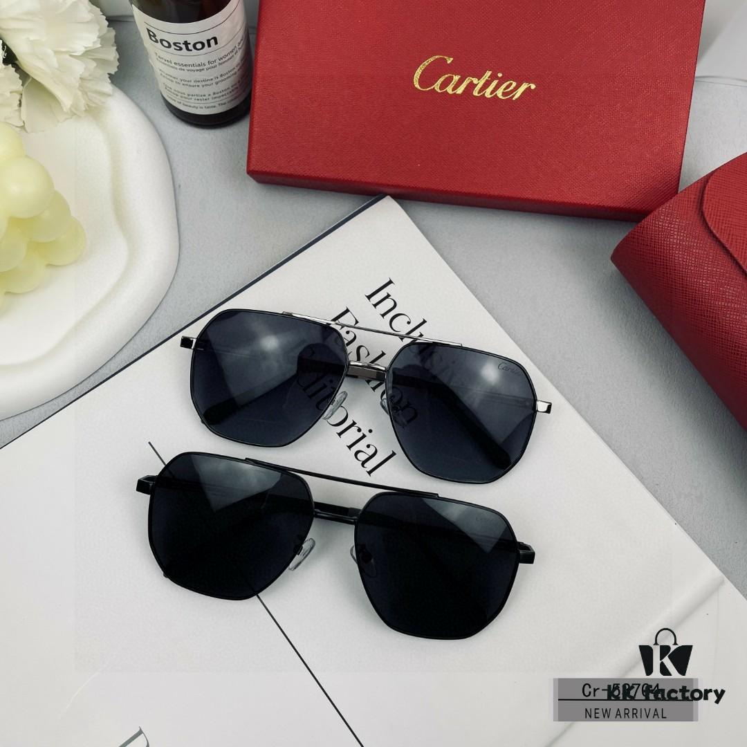 6931ac5eccd8ab3d7afa0aff Cartier France Men's Sunglasses with Polarized Lenses, Lightweight Metal Frame, UV Protection, Driving and Travel Essential Accessory