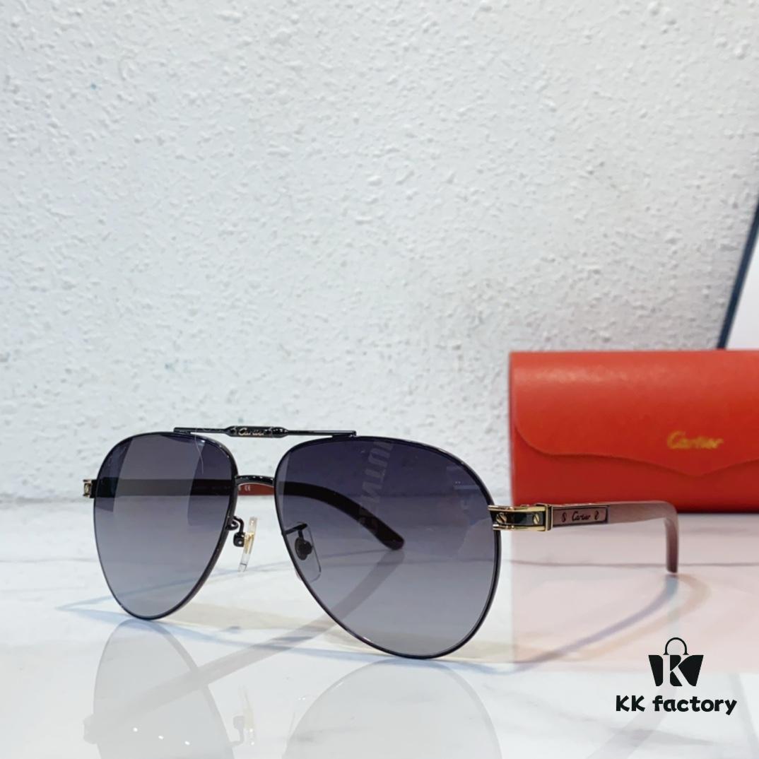 6931ac66ccd8ab3d7afa0b79 Aviator Sunglasses with Wooden Temples CARTIER MOD: CT0491 Size: 60-14-144