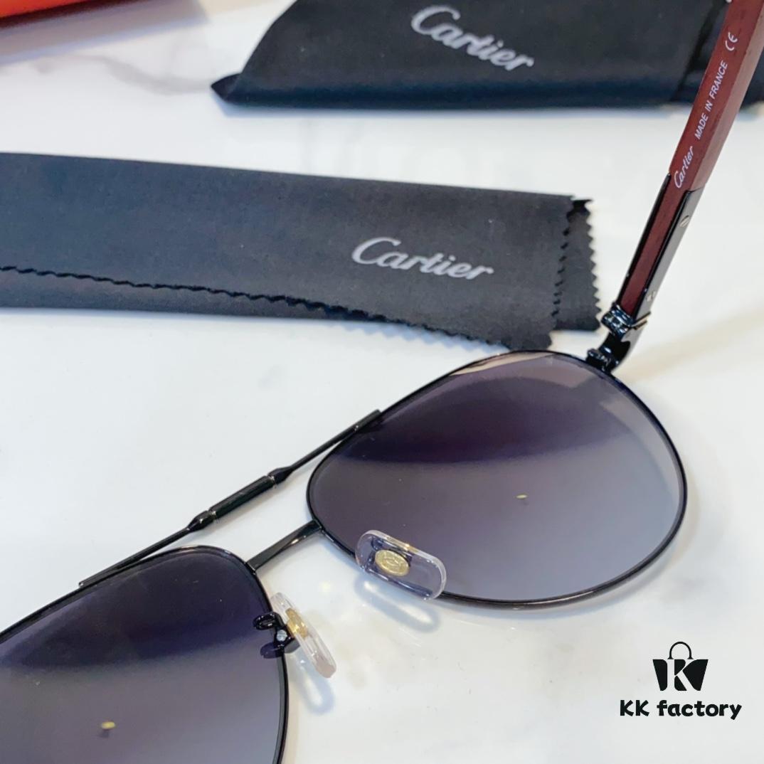 6931ac66ccd8ab3d7afa0b7a Aviator Sunglasses with Wooden Temples CARTIER MOD: CT0491 Size: 60-14-144