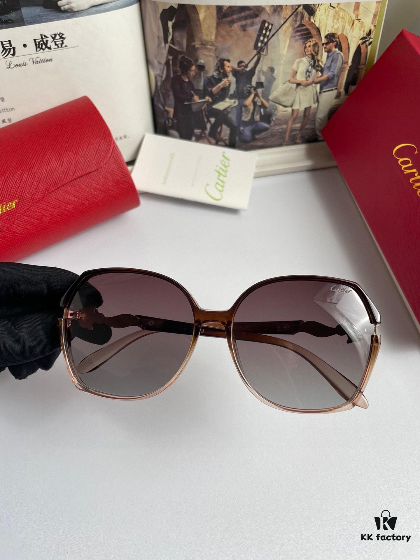 6931ac68ccd8ab3d7afa0b9c New Style Cartier Women's Sunglasses with Fox Head Temples, PC Frame and Imported Polarized Lenses