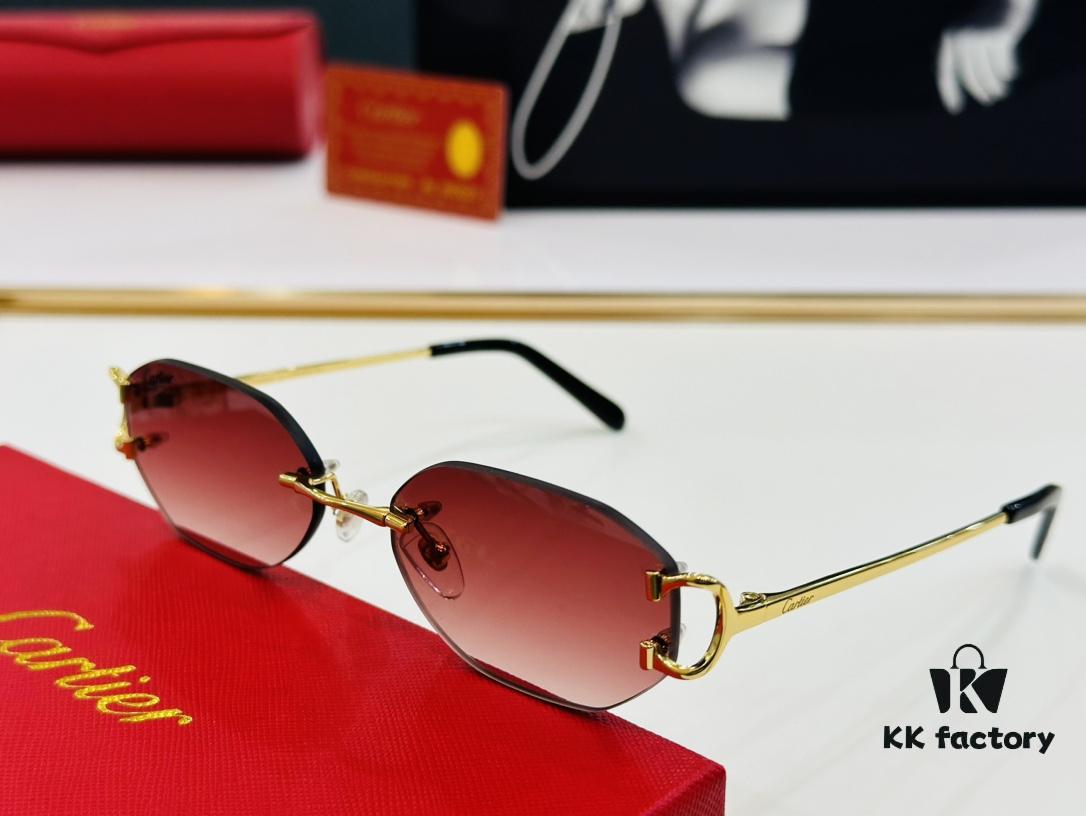 6931ac6cccd8ab3d7afa0bdb Cartier CT0029 Size: 58□19-145 Fashionable and Casual Sunglasses