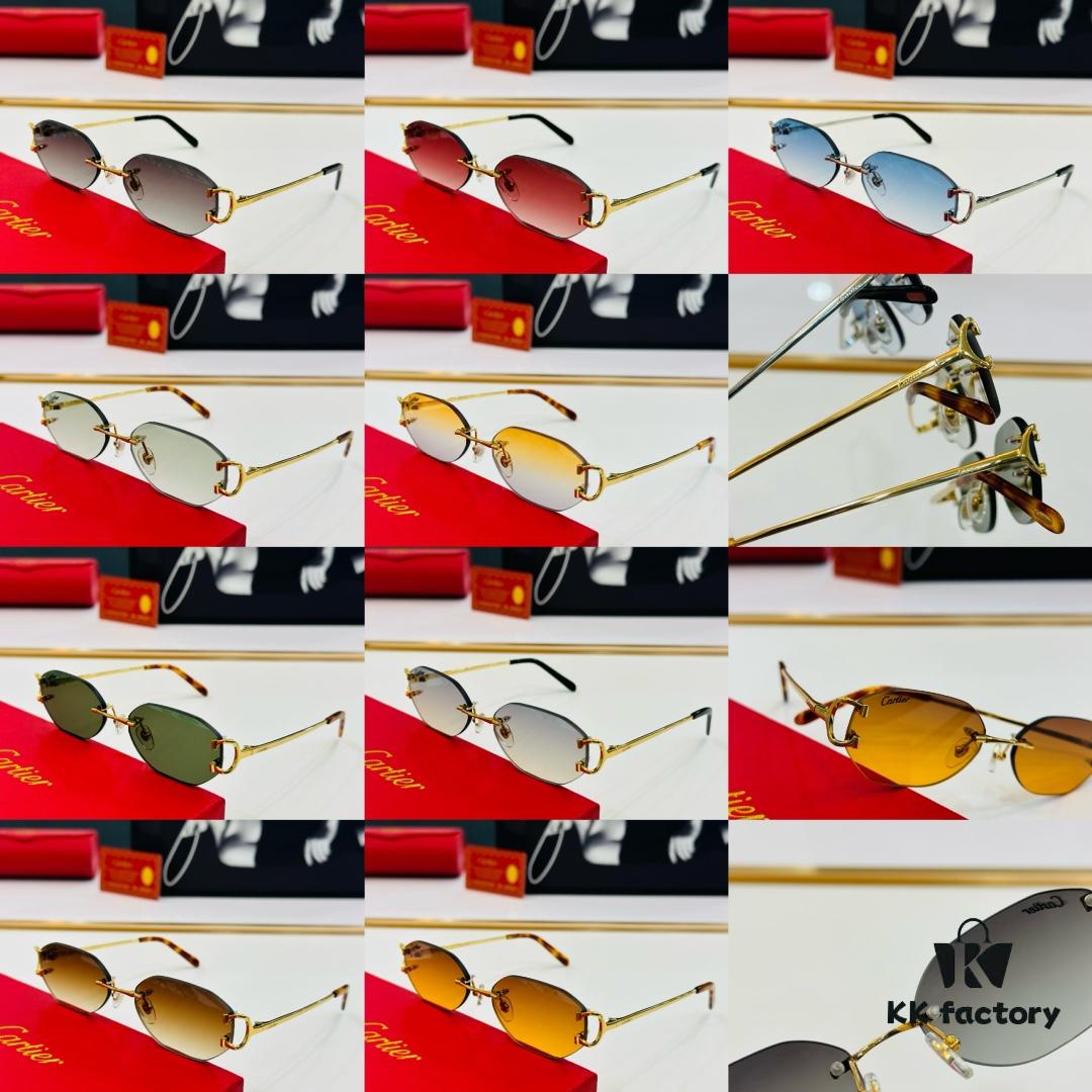 6931ac6cccd8ab3d7afa0bdf Cartier CT0029 Size: 58□19-145 Fashionable and Casual Sunglasses
