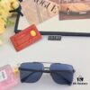 6931ac75ccd8ab3d7afa0c64 Cartier Square Metal Double-Bar Men's Sunglasses, Oversized UV Protection Fashion Trendy European and American Style Sun Glasses