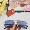 6931ac75ccd8ab3d7afa0c6e Cartier Retro Panther Rimless Cut-out Sunglasses, Fashionable Square Wooden Frame Unisex Sun Glasses