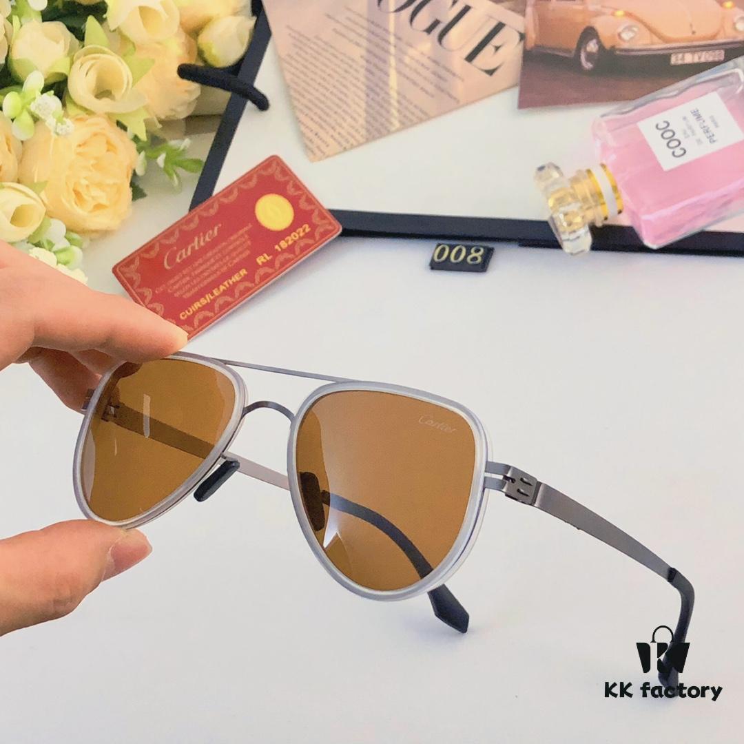 6931ac76ccd8ab3d7afa0c73 Cartier Pilot-Style Men's Double-Bridge Sunglasses, Stylish and Cool for Driving, UV Protection