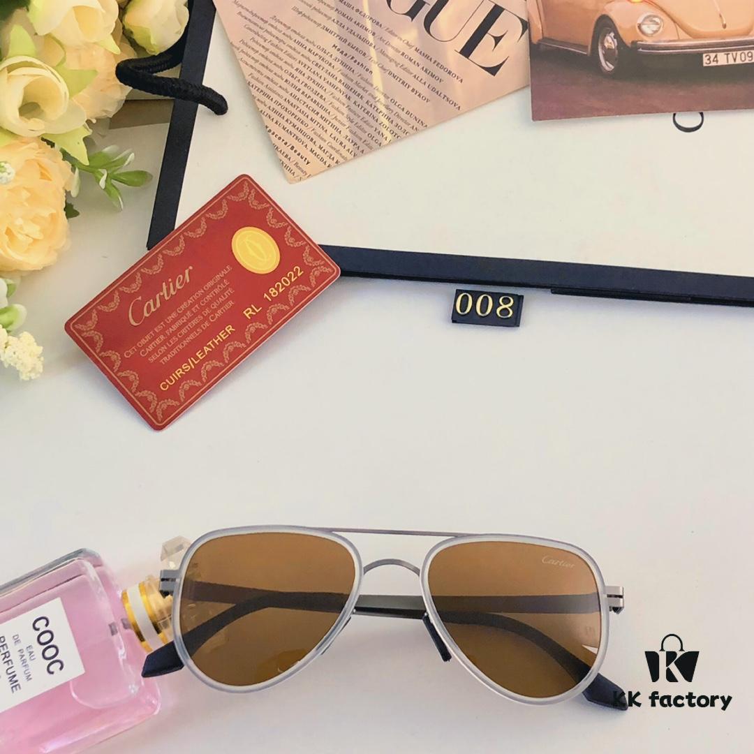 6931ac76ccd8ab3d7afa0c77 Cartier Pilot-Style Men's Double-Bridge Sunglasses, Stylish and Cool for Driving, UV Protection