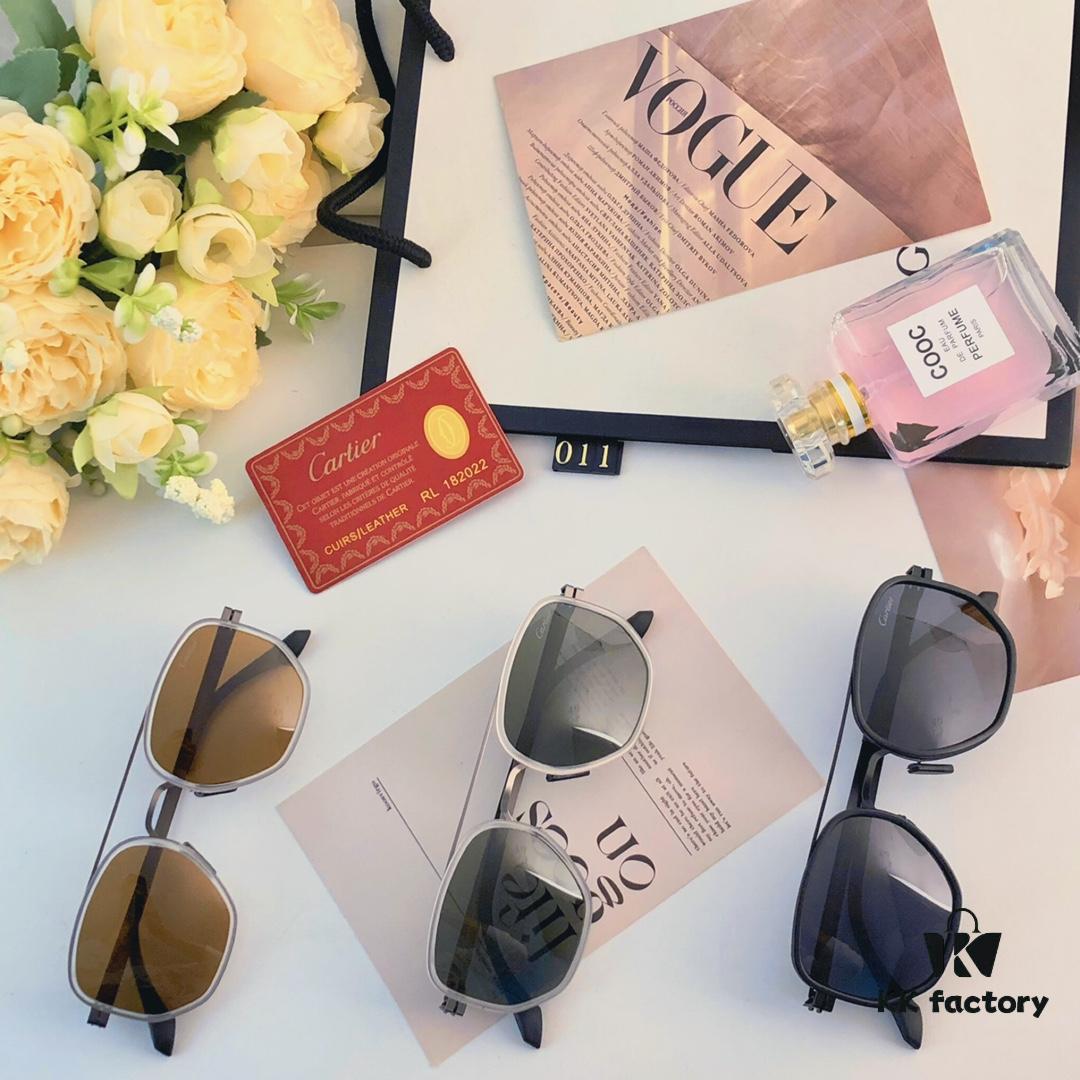 6931ac76ccd8ab3d7afa0c79 Cartier New Fashion Pilot Sunglasses with Metal Frame, Premium Double-Bridge Design, Suitable for Prescription and Polarized Lenses