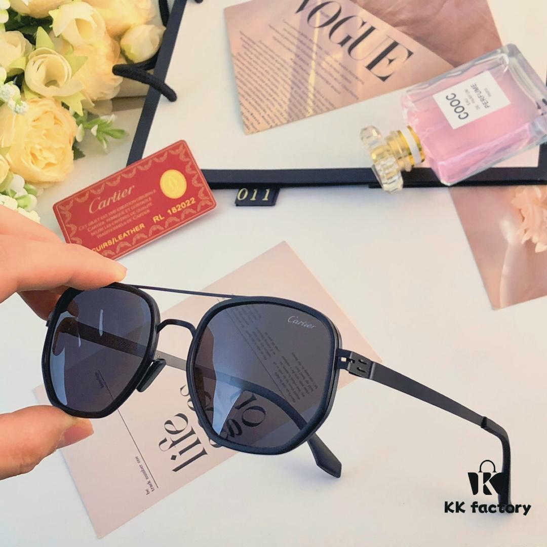 6931ac76ccd8ab3d7afa0c7b Cartier New Fashion Pilot Sunglasses with Metal Frame, Premium Double-Bridge Design, Suitable for Prescription and Polarized Lenses