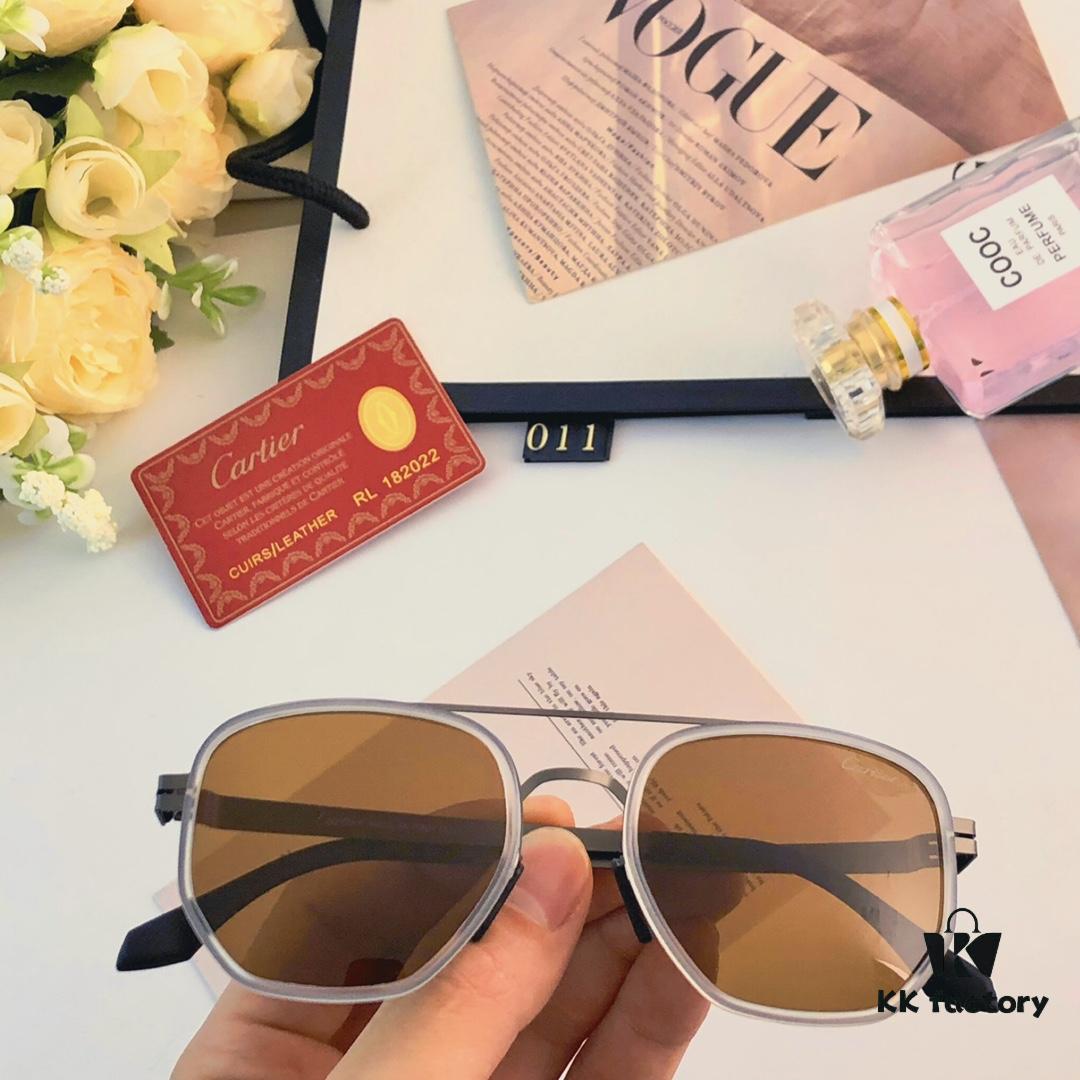 6931ac76ccd8ab3d7afa0c7e Cartier New Fashion Pilot Sunglasses with Metal Frame, Premium Double-Bridge Design, Suitable for Prescription and Polarized Lenses