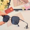 Cartier Summer Men's Fashionable Aviator Sunglasses with Black Frame and Brown Tinted Lenses, Stylish Retro Minimalist Sun Glasses