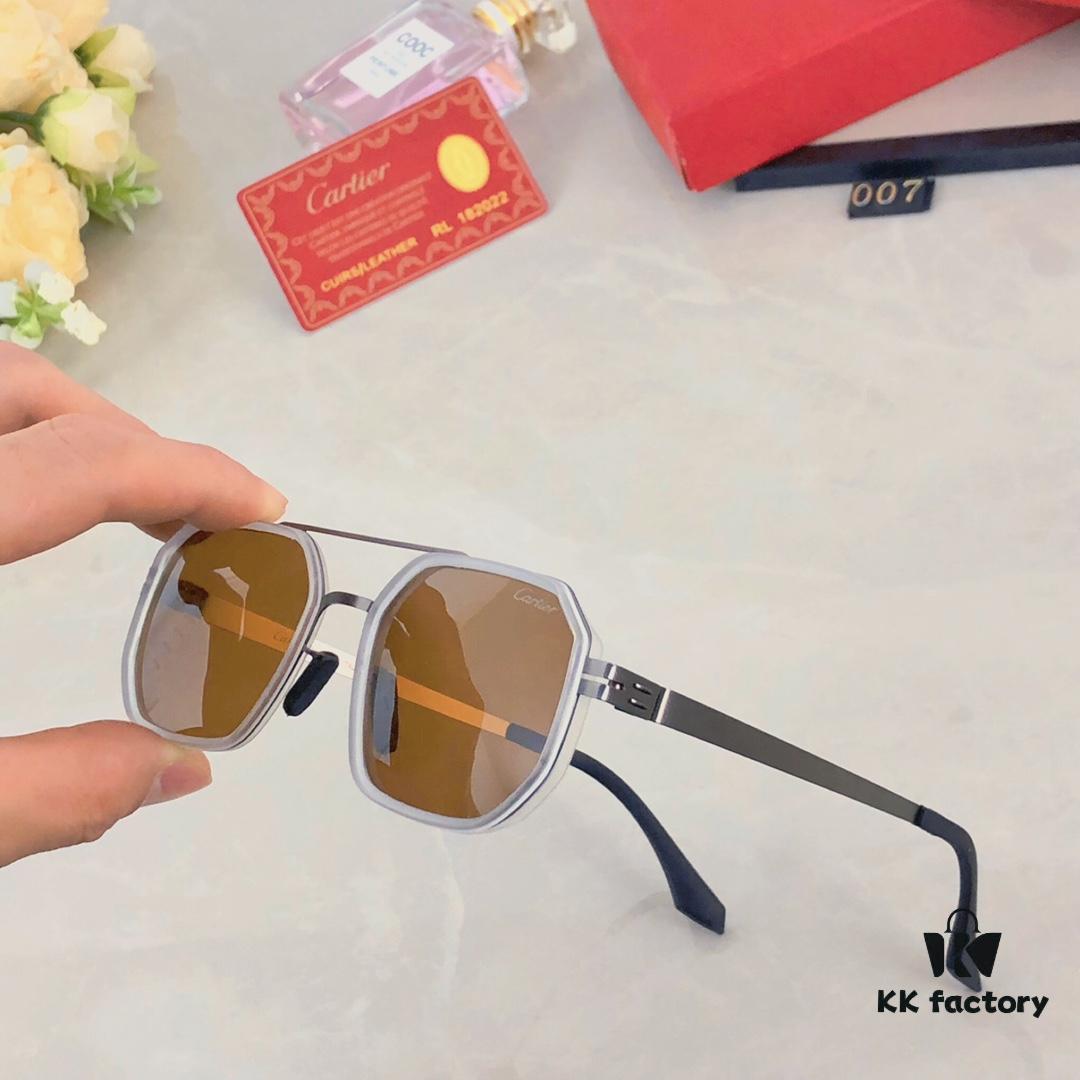 6931ac7accd8ab3d7afa0cbb Cartier Double Bridge Sunglasses for Men, Stylish and Trendy Unisex Sun Glasses, Fashionable UV Protection Driving Eyewear