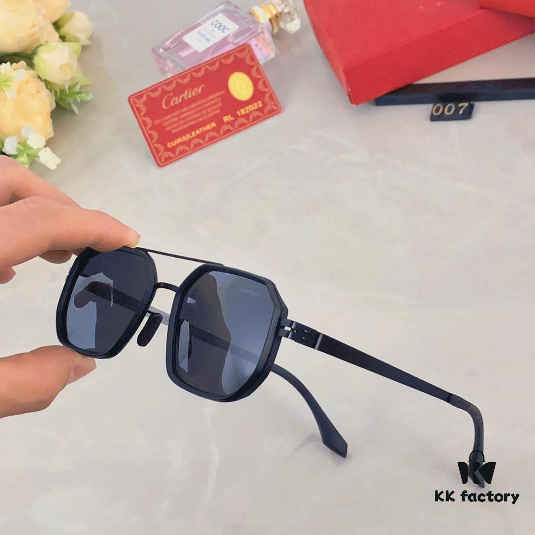 6931ac7accd8ab3d7afa0cbc Cartier Double Bridge Sunglasses for Men, Stylish and Trendy Unisex Sun Glasses, Fashionable UV Protection Driving Eyewear