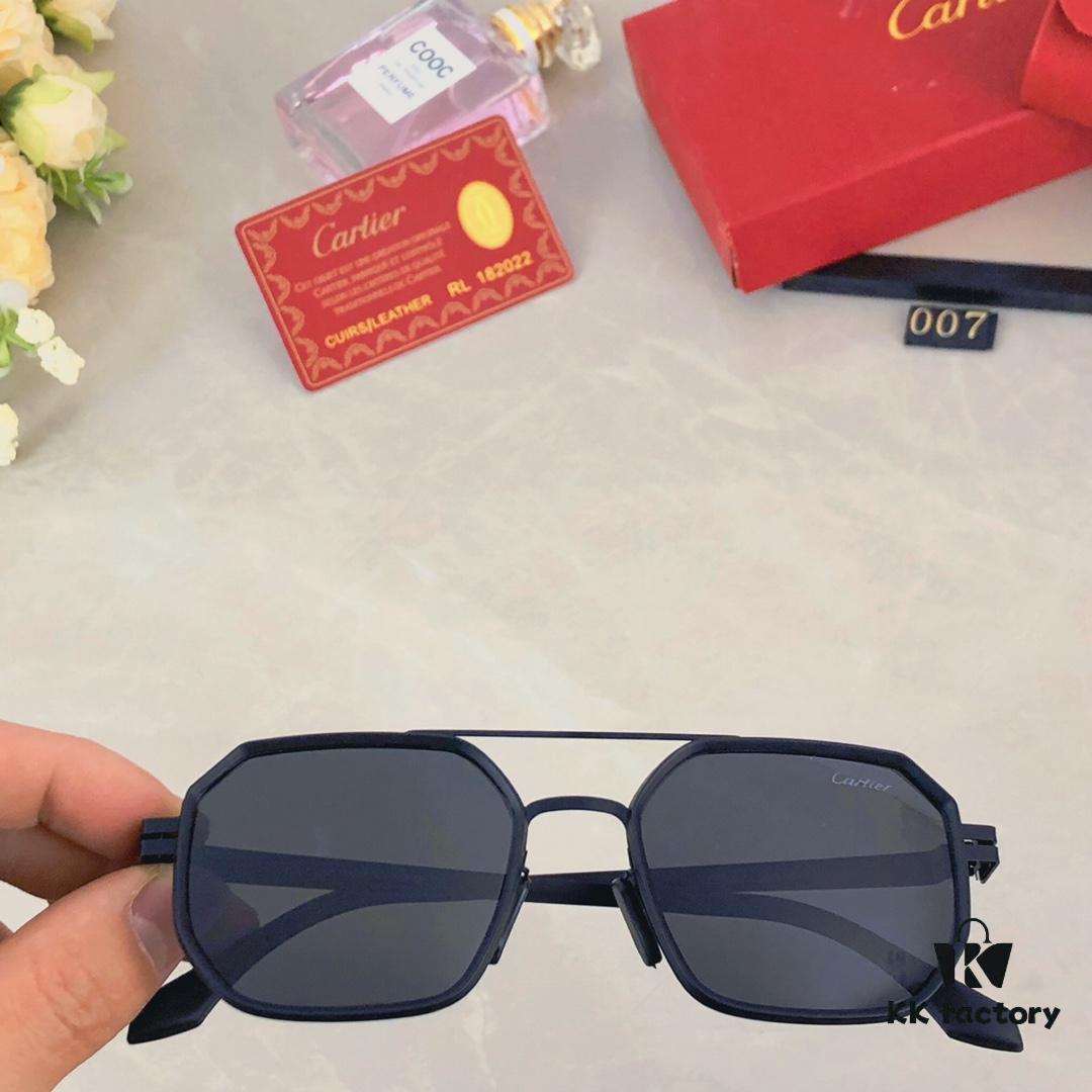 6931ac7accd8ab3d7afa0cbd Cartier Double Bridge Sunglasses for Men, Stylish and Trendy Unisex Sun Glasses, Fashionable UV Protection Driving Eyewear