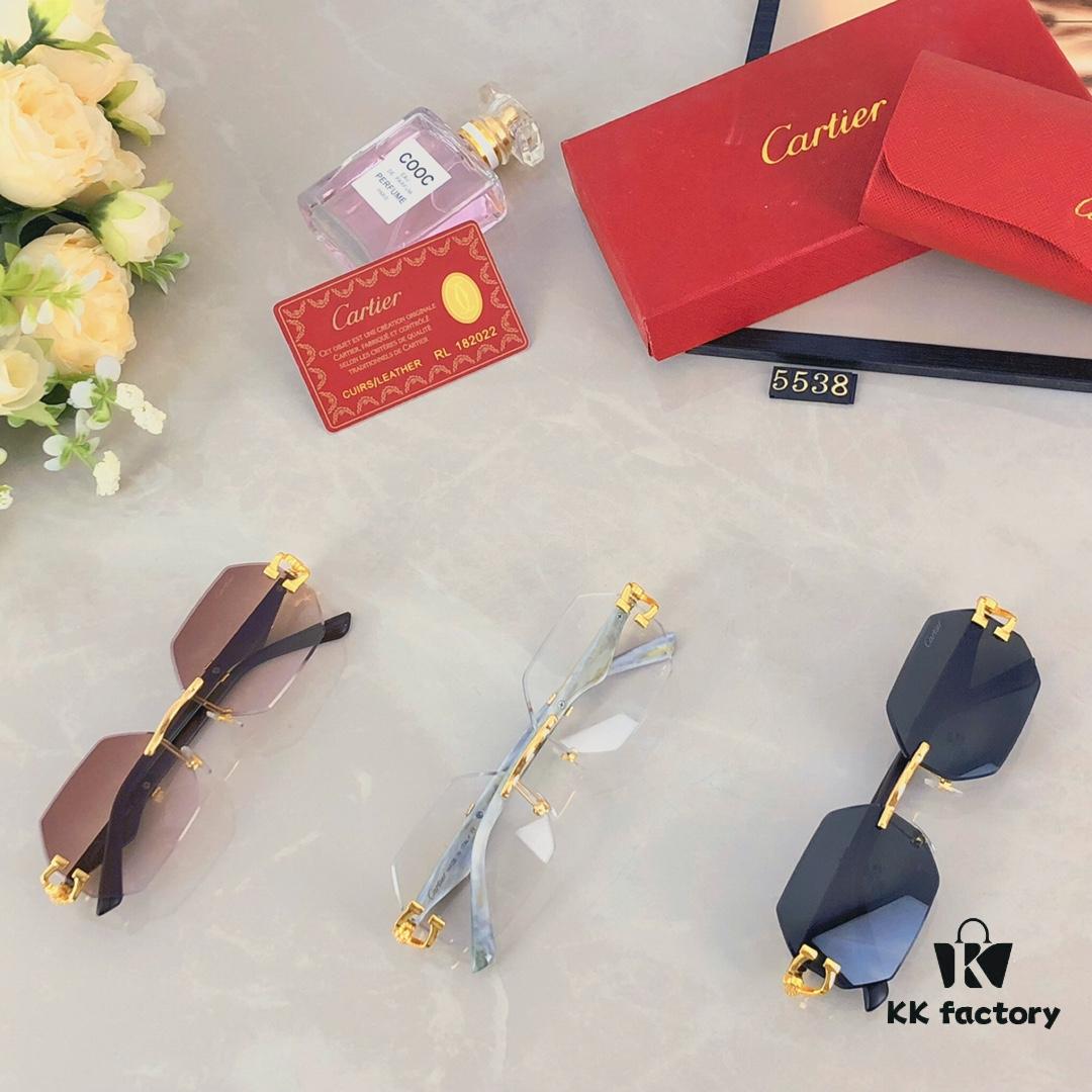 6931ac7bccd8ab3d7afa0cc1 Cartier New Style Frameless Panther Decorated Sunglasses, Retro Fashion Unisex Driving Sun Glasses