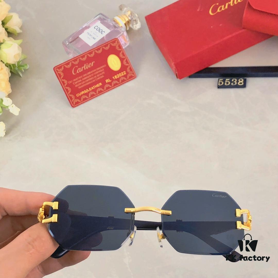 6931ac7bccd8ab3d7afa0cc7 Cartier New Style Frameless Panther Decorated Sunglasses, Retro Fashion Unisex Driving Sun Glasses