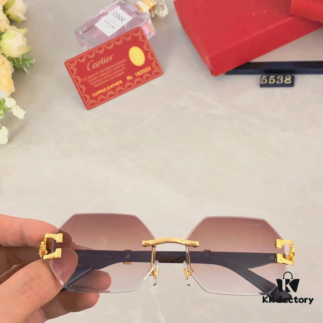 6931ac7bccd8ab3d7afa0cc8 Cartier New Style Frameless Panther Decorated Sunglasses, Retro Fashion Unisex Driving Sun Glasses