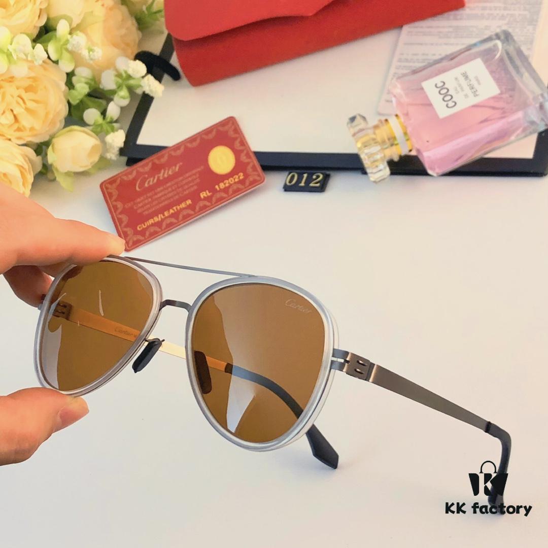 6931ac7bccd8ab3d7afa0ccd Cartier Men's New Stainless Steel Leather High-Definition Polarized Sunglasses, Pilot Metal Double-Bridge UV Protection Aviator Driving Glasses