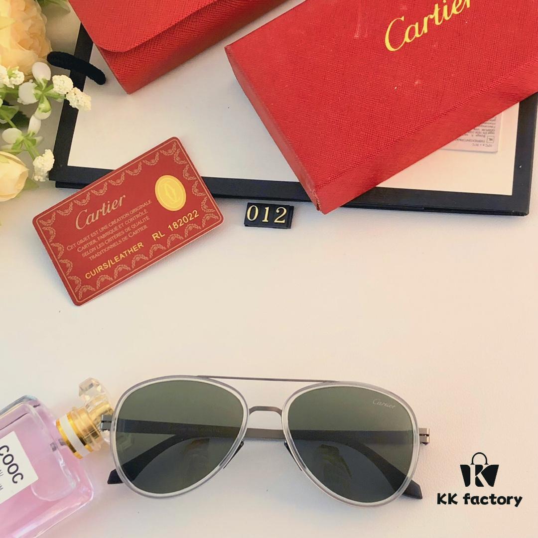 6931ac7cccd8ab3d7afa0cd0 Cartier Men's New Stainless Steel Leather High-Definition Polarized Sunglasses, Pilot Metal Double-Bridge UV Protection Aviator Driving Glasses
