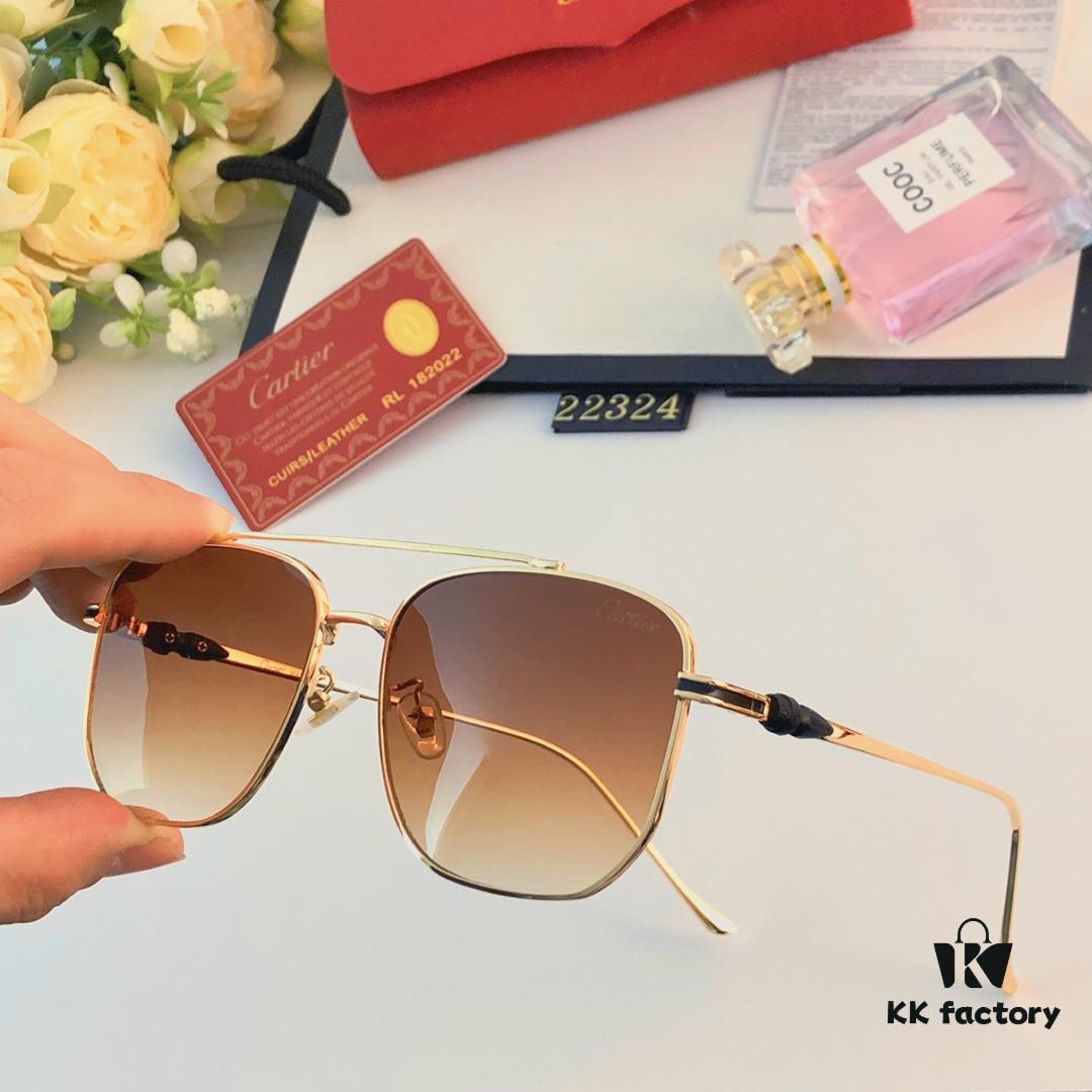 6931ac7dccd8ab3d7afa0ce0 Cartier Square Sunglasses, Same Style as Zhang Yishan, Fashionable Metal Frame Sunglasses for Men, Trendy Oversized Sun Glasses