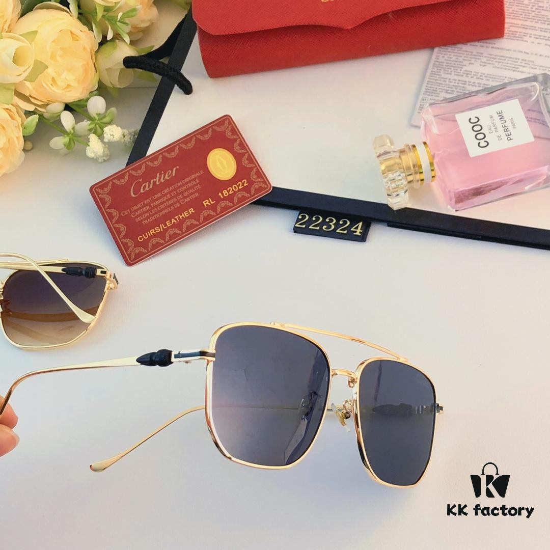 6931ac7dccd8ab3d7afa0ce4 Cartier Square Sunglasses, Same Style as Zhang Yishan, Fashionable Metal Frame Sunglasses for Men, Trendy Oversized Sun Glasses