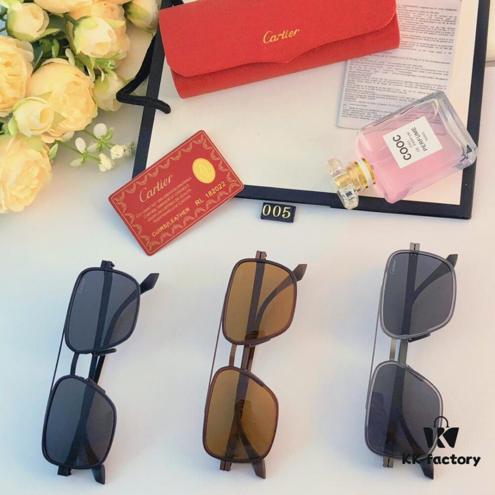 6931ac7dccd8ab3d7afa0ce5 Cartier New Fashion Pilot Metal Sunglasses with Double Bridge, High-End Sunglass Frame, Can Be Fitted with Prescription Lenses