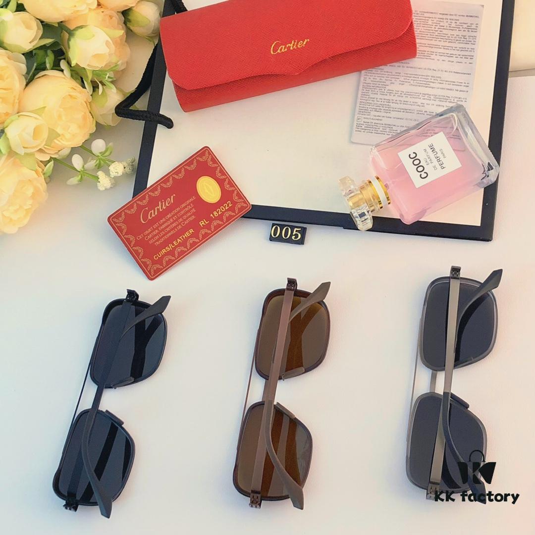 6931ac7dccd8ab3d7afa0ce6 Cartier New Fashion Pilot Metal Sunglasses with Double Bridge, High-End Sunglass Frame, Can Be Fitted with Prescription Lenses