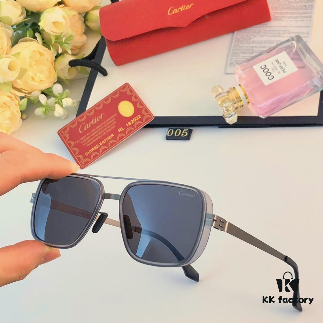 6931ac7dccd8ab3d7afa0ce7 Cartier New Fashion Pilot Metal Sunglasses with Double Bridge, High-End Sunglass Frame, Can Be Fitted with Prescription Lenses
