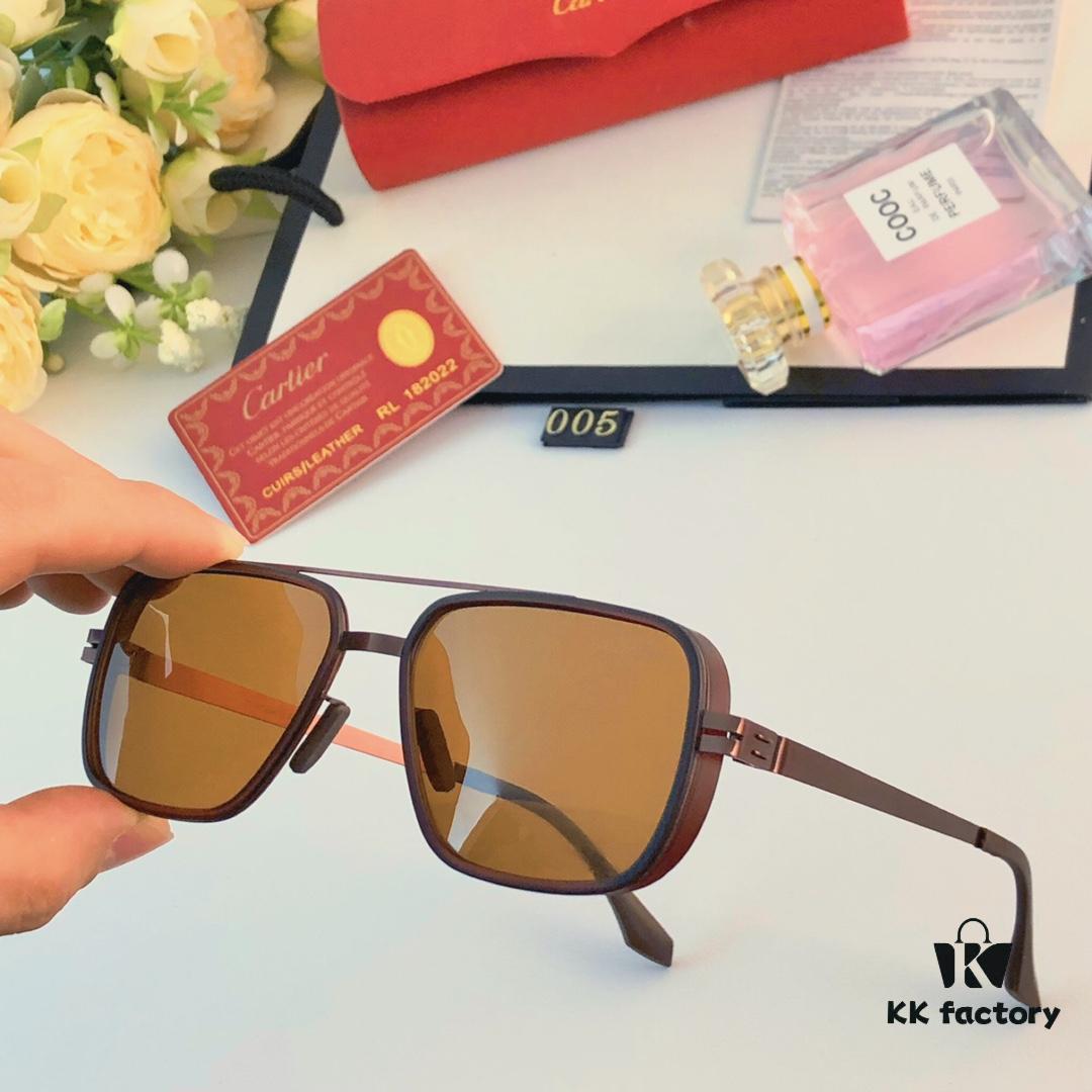 6931ac7dccd8ab3d7afa0ce8 Cartier New Fashion Pilot Metal Sunglasses with Double Bridge, High-End Sunglass Frame, Can Be Fitted with Prescription Lenses
