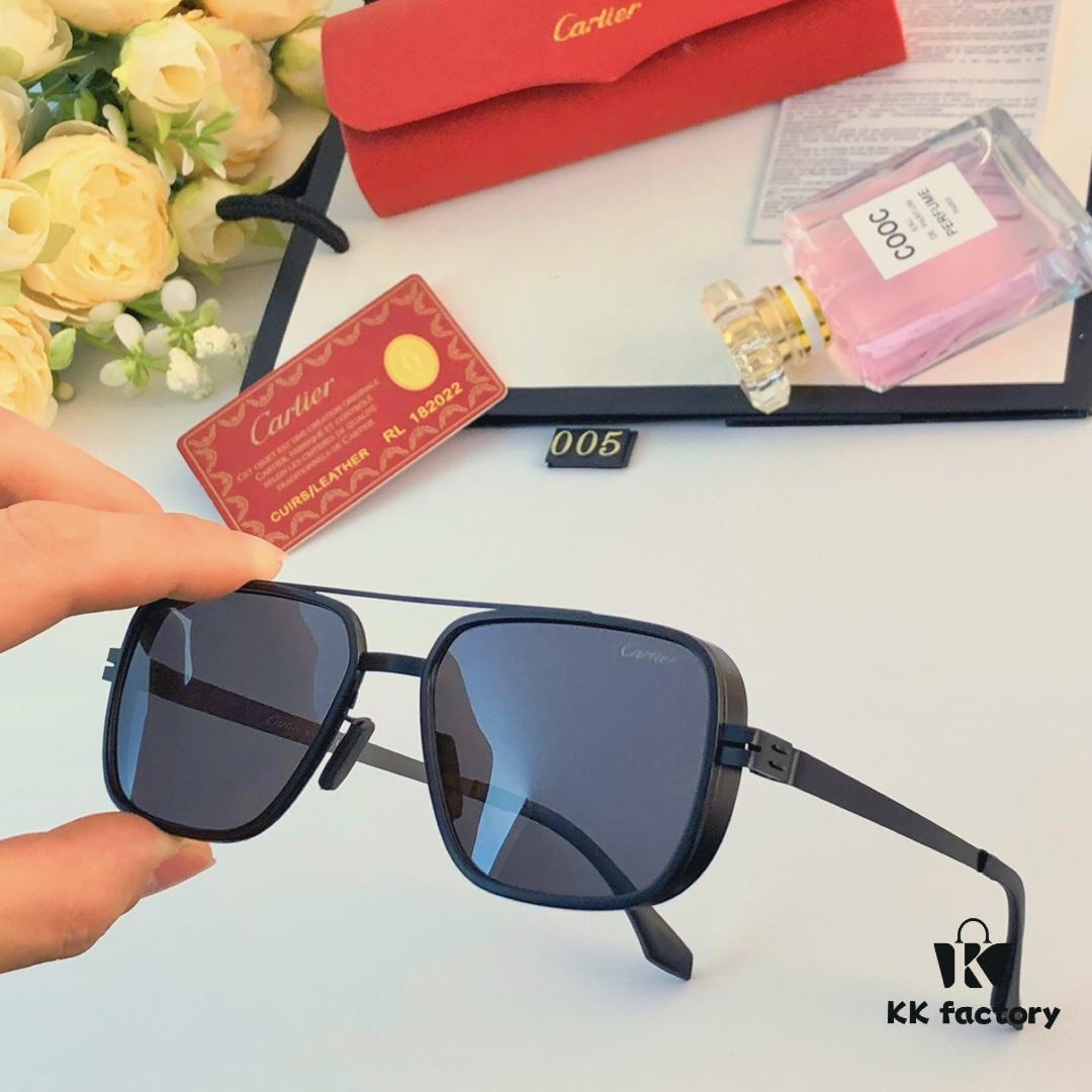 6931ac7dccd8ab3d7afa0ce9 Cartier New Fashion Pilot Metal Sunglasses with Double Bridge, High-End Sunglass Frame, Can Be Fitted with Prescription Lenses