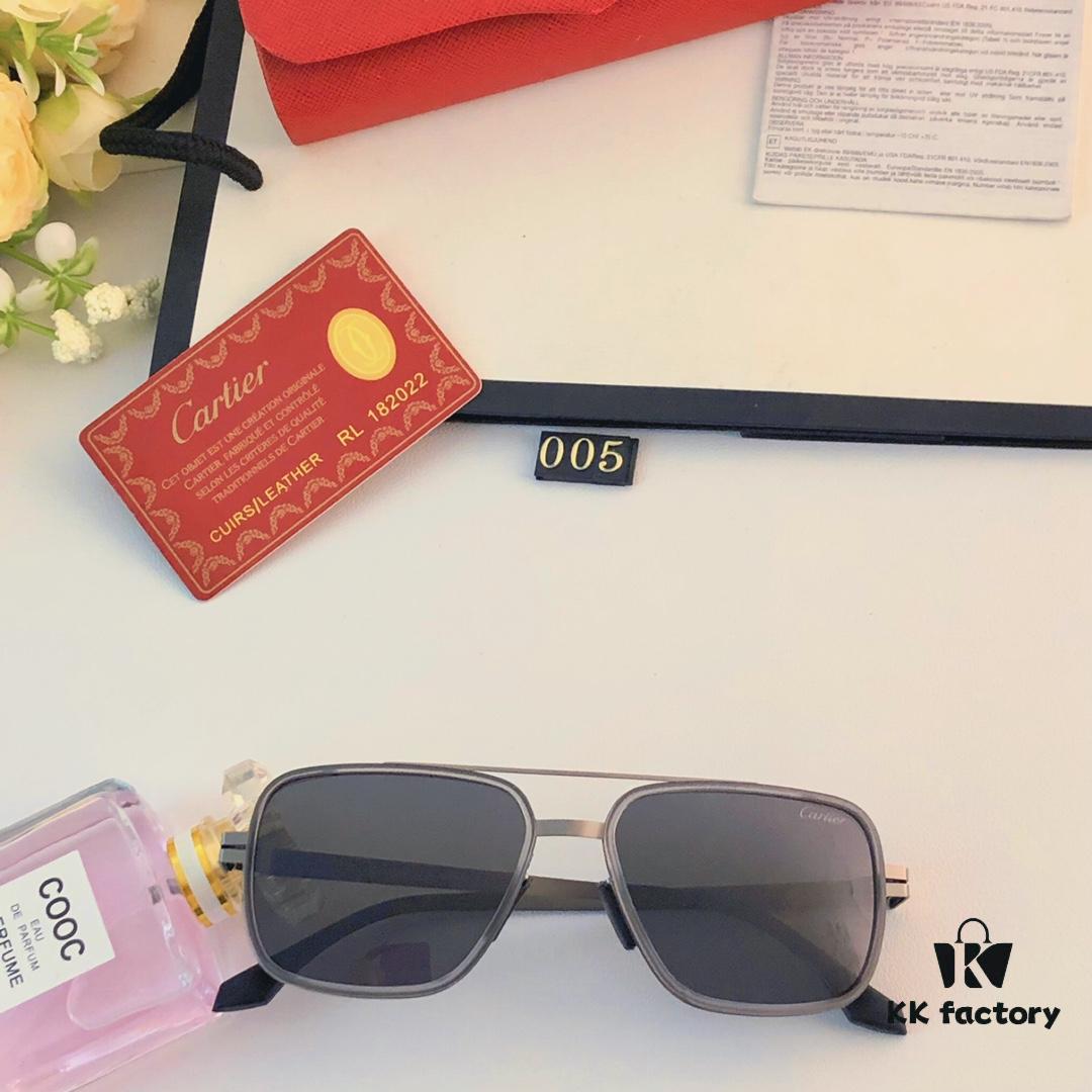 6931ac7dccd8ab3d7afa0cea Cartier New Fashion Pilot Metal Sunglasses with Double Bridge, High-End Sunglass Frame, Can Be Fitted with Prescription Lenses