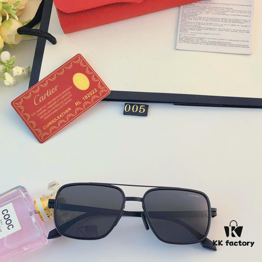 6931ac7dccd8ab3d7afa0ceb Cartier New Fashion Pilot Metal Sunglasses with Double Bridge, High-End Sunglass Frame, Can Be Fitted with Prescription Lenses