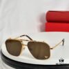 Cartier CT0638S Square Foldable Sunglasses with Leopard Head Inlay