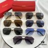 Cartier CT0638S Square Foldable Sunglasses with Leopard Head Inlay