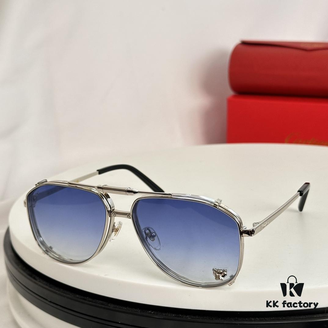 6931ac81ccd8ab3d7afa0d1f Cartier CT0637S Folding Cat-Eye Sunglasses with Leopard Head Inlay