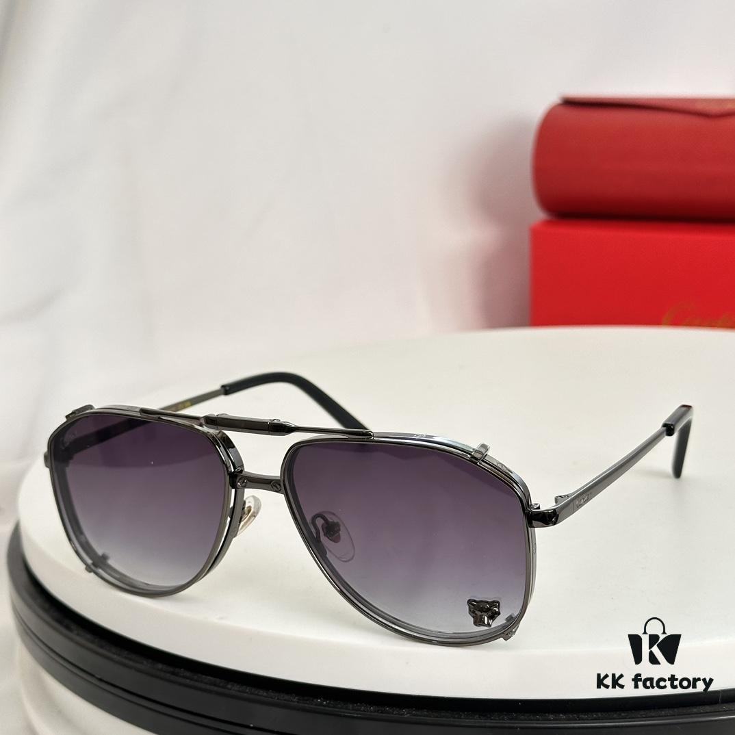6931ac81ccd8ab3d7afa0d21 Cartier CT0637S Folding Cat-Eye Sunglasses with Leopard Head Inlay