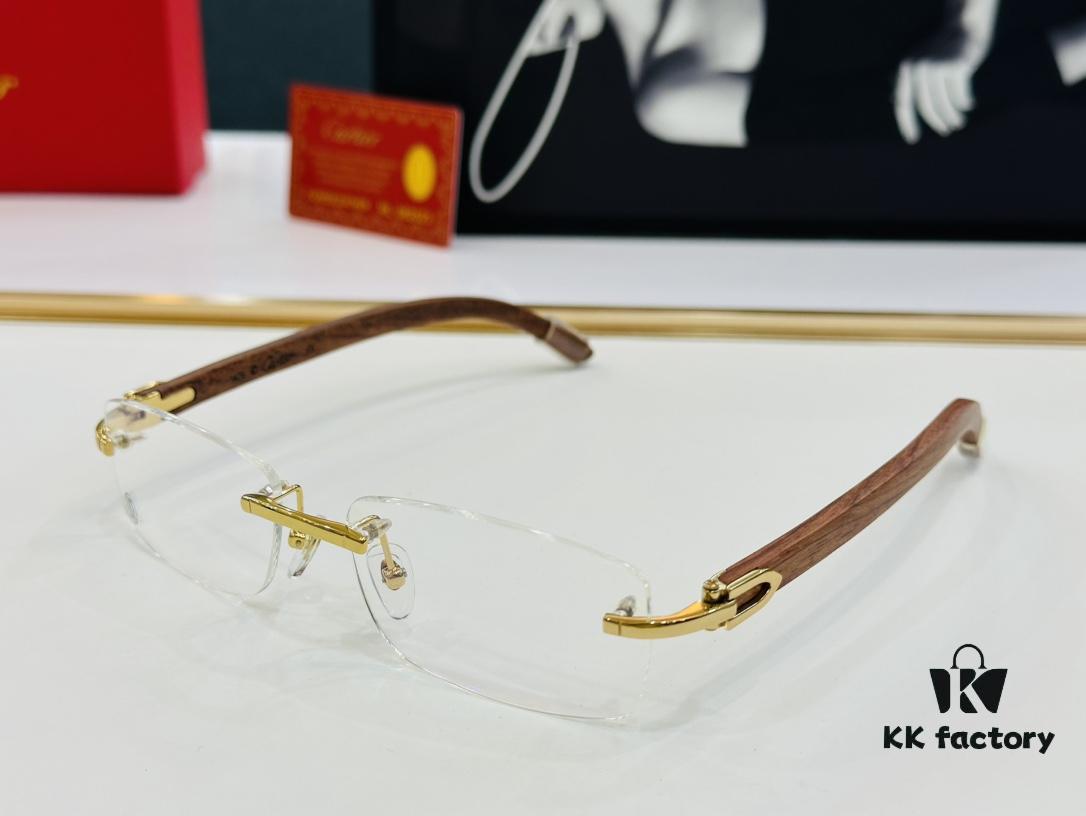 6931ac82ccd8ab3d7afa0d2d Cartier CT352401 Unisex Sunglasses, Size 54 □ 18-140, Suitable for All Face Shapes, Comfortable Fit, Compatible with Prescription Lenses, Wooden Temples