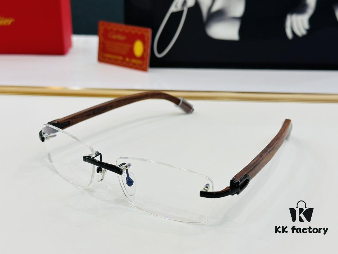 6931ac82ccd8ab3d7afa0d2e Cartier CT352401 Unisex Sunglasses, Size 54 □ 18-140, Suitable for All Face Shapes, Comfortable Fit, Compatible with Prescription Lenses, Wooden Temples