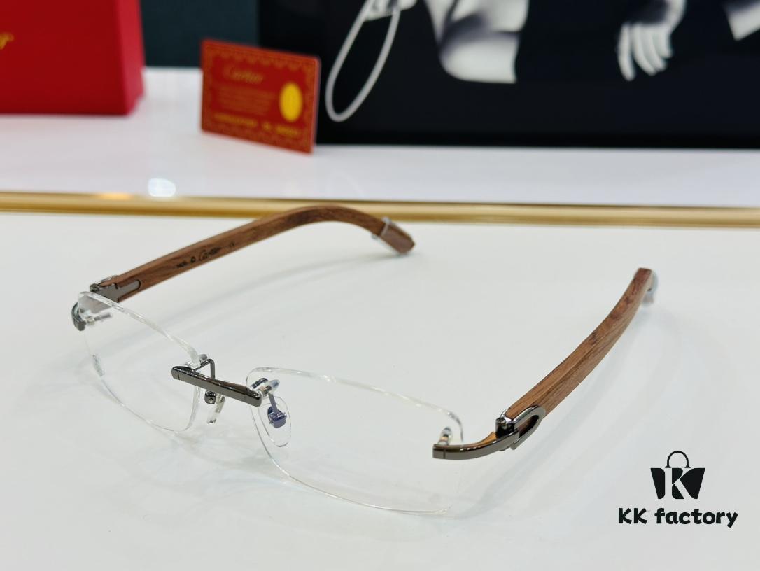 6931ac82ccd8ab3d7afa0d2f Cartier CT352401 Unisex Sunglasses, Size 54 □ 18-140, Suitable for All Face Shapes, Comfortable Fit, Compatible with Prescription Lenses, Wooden Temples