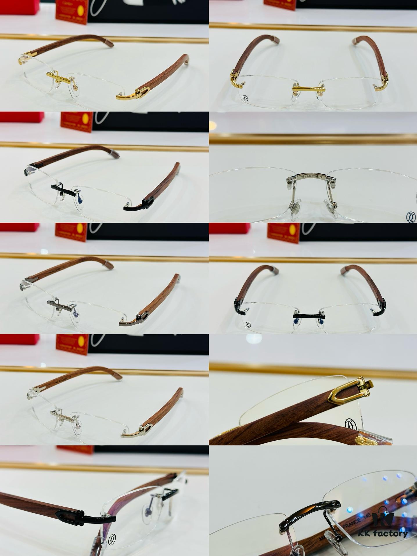 6931ac82ccd8ab3d7afa0d35 Cartier CT352401 Unisex Sunglasses, Size 54 □ 18-140, Suitable for All Face Shapes, Comfortable Fit, Compatible with Prescription Lenses, Wooden Temples