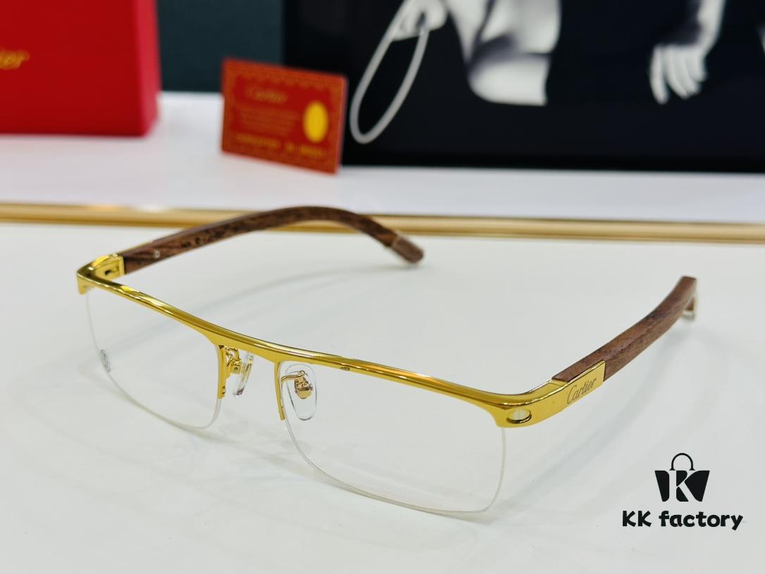 6931ac83ccd8ab3d7afa0d4a Cartier - CT4581369 Size: 58□17-140 Men's Sunglasses, Universal Frame Shape, Comfortable Fit, Suitable for All Face Types, Compatible with Prescription Lenses, Wooden Temples