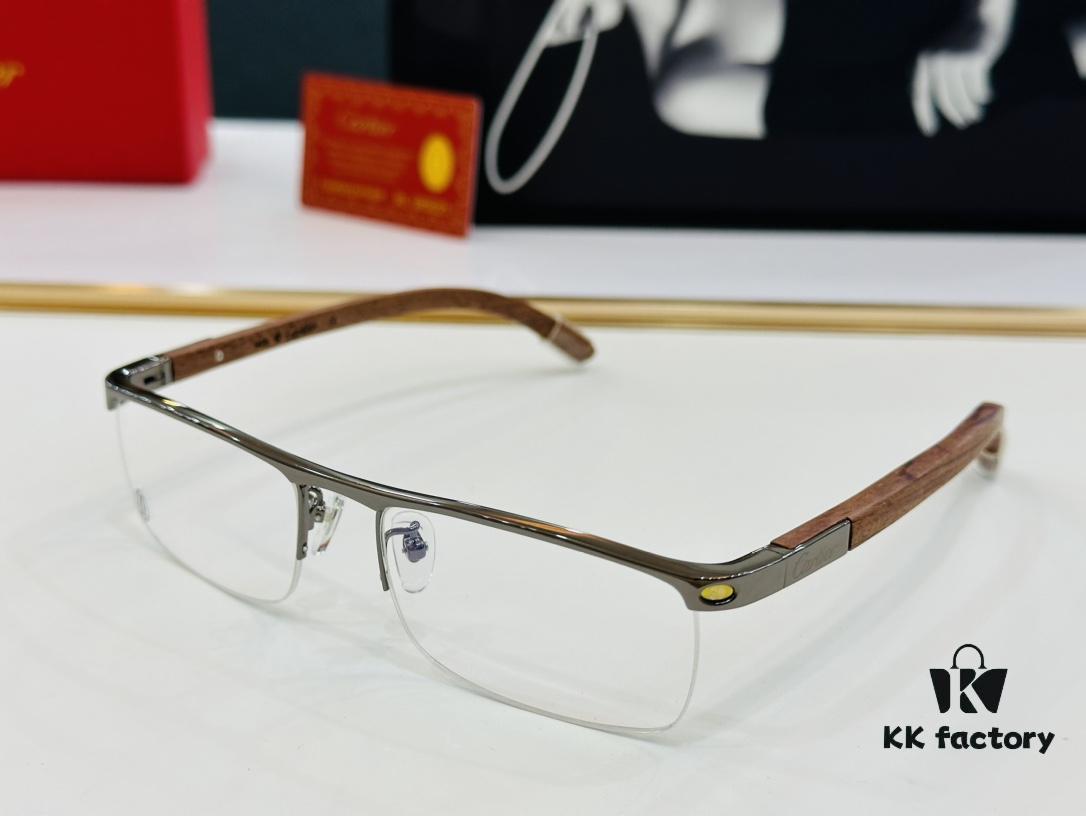 6931ac83ccd8ab3d7afa0d4b Cartier - CT4581369 Size: 58□17-140 Men's Sunglasses, Universal Frame Shape, Comfortable Fit, Suitable for All Face Types, Compatible with Prescription Lenses, Wooden Temples