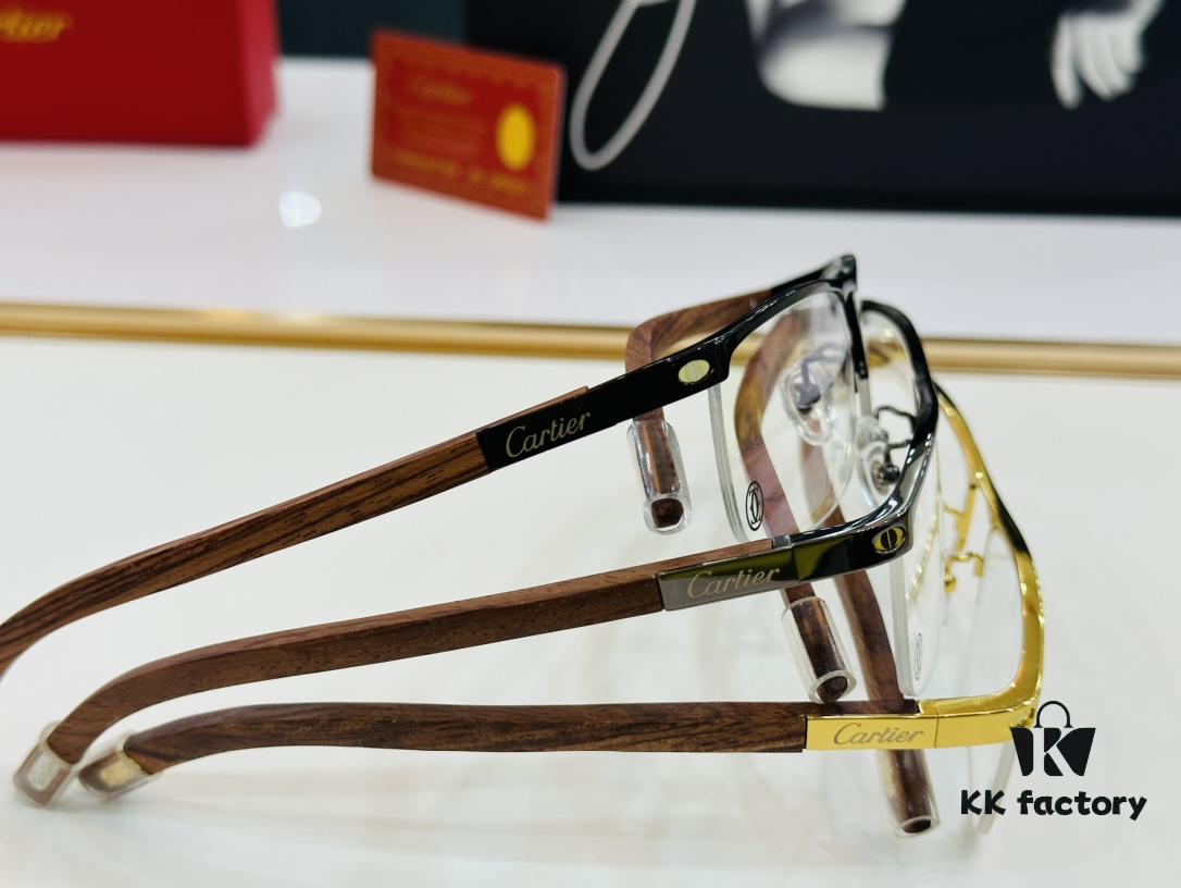 6931ac84ccd8ab3d7afa0d4f Cartier - CT4581369 Size: 58□17-140 Men's Sunglasses, Universal Frame Shape, Comfortable Fit, Suitable for All Face Types, Compatible with Prescription Lenses, Wooden Temples