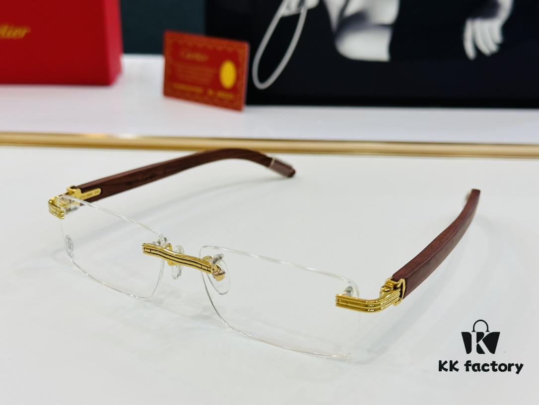 6931ac84ccd8ab3d7afa0d54 Cartier CT013660S Size: 56□17-140 Men's Sunglasses, Universal Frame Shape for All Face Types, Comfortable Wear, Compatible with Prescription Lenses, Wooden Temples