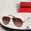 6931ac85ccd8ab3d7afa0d65 Authentic Cartier Première de Cartier Men's Sunglasses 18K Gold Plated Minimalist Wide Frame with Original Blue Coated Lenses CT0334 Size: 61 14-145