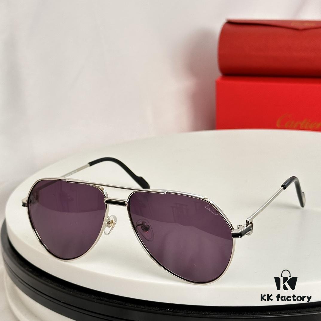 6931ac85ccd8ab3d7afa0d67 Authentic Cartier Première de Cartier Men's Sunglasses 18K Gold Plated Minimalist Wide Frame with Original Blue Coated Lenses CT0334 Size: 61 14-145