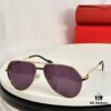 6931ac85ccd8ab3d7afa0d68 Authentic Cartier Première de Cartier Men's Sunglasses 18K Gold Plated Minimalist Wide Frame with Original Blue Coated Lenses CT0334 Size: 61 14-145
