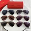 6931ac85ccd8ab3d7afa0d6b Authentic Cartier Première de Cartier Men's Sunglasses 18K Gold Plated Minimalist Wide Frame with Original Blue Coated Lenses CT0334 Size: 61 14-145