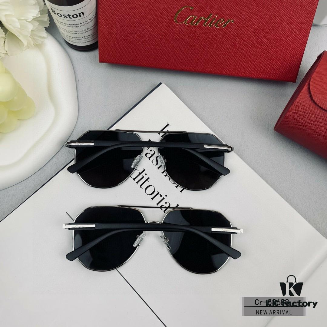 6931ac87ccd8ab3d7afa0d80 Cartier France - Men's Sunglasses with Polarized Lenses, Lightweight Metal Frame, Model 53688